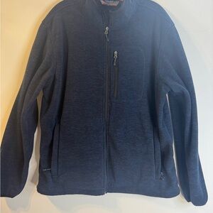 Free Country Men's Dark Blue Zip-Up Sweater